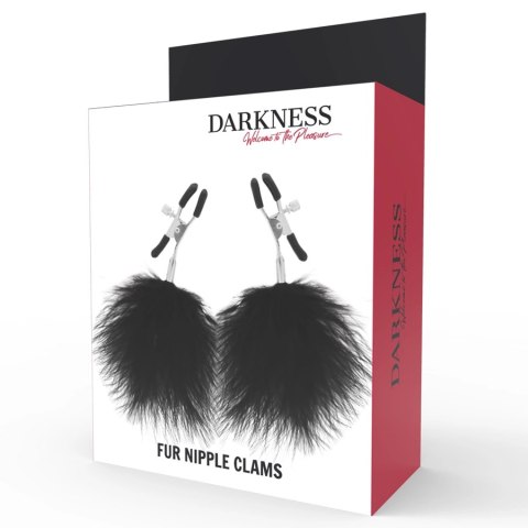 Darkness Zaciski z Pomponami Regulowane Metalowe Bez Niklu