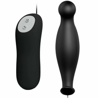 Pretty Love Plug Wibracyjny 12 Trybow Czarny Silikonowy Pilot