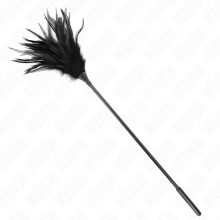 KINK Czarna Laska z Piorkami 45 cm - Elegancki Akcent Intymny