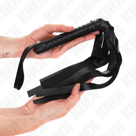 KINK Czarny Bicz Szeroki Ogon 48,5 cm Skorzany Model Flogger