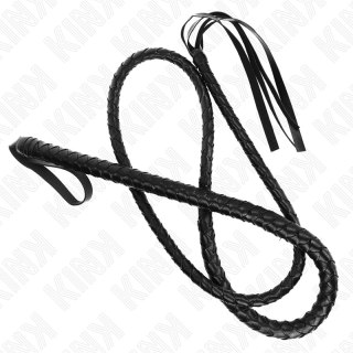 KINK Czarny Długi Bicz Skorzany 210 cm - Model Snake Whip