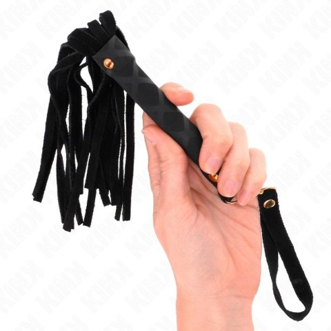 KINK Czarny Mini Bat Do Rąk Zamszowy 30 cm - Elegancki i Poręczny