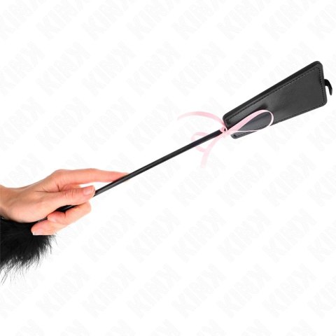 KINK Duster z Piorkiem i Rożową Kulą, Wstążkowy, 49 cm
