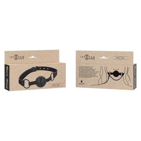 Intense Fetish Pasek z kulą vegan leather - regulowany, czarny