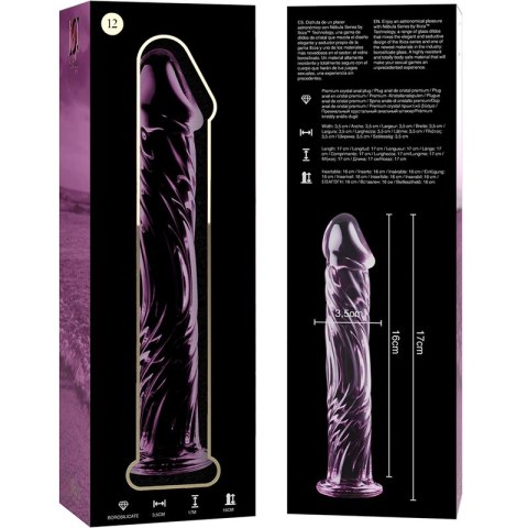 Ibiza Nebula Series Model 12 rożowy 17cm szkło borokrzemowe