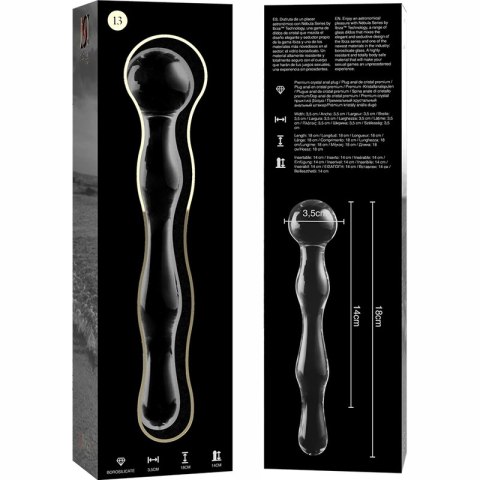 Ibiza Nebula Series Model 13 szklany model intymny 18 cm przezroczysty