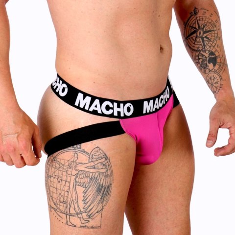 MACHO MX28FR Jockstrap Neonowy Rożowy M - Anatomiczny Komfort i Styl