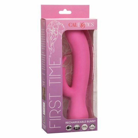 CalExotics First Time Bunny model rożowy z ładowaniem USB, silikon