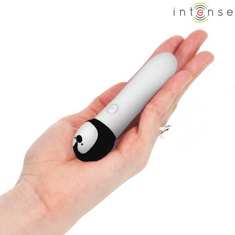 INTENSE RICO - Kompaktowy Wibrujący Model Pingwin USB, 8 Trybow, Biały