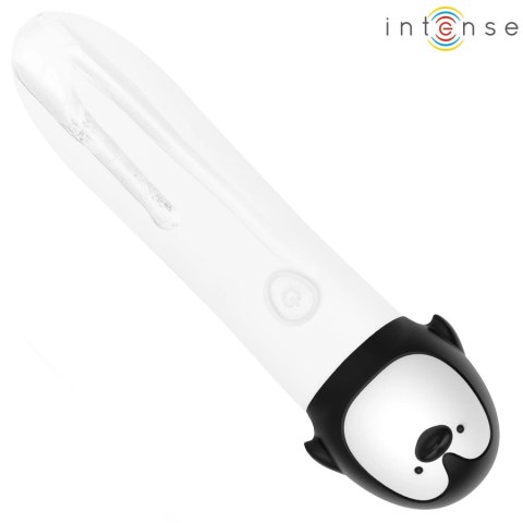 INTENSE RICO - Kompaktowy Wibrujący Model Pingwin USB, 8 Trybow, Biały