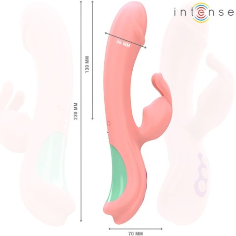 Intense Rachel Rabbit model oscylacyjny 5 trybow rożowy silikon 23cm