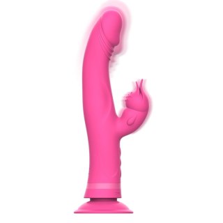 Intense Julio Krolik Silikonowy Rożowy - Podwojna Stymulacja, 24 cm