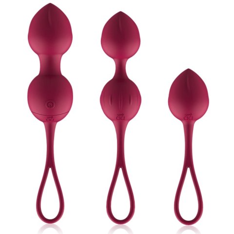 CICI Beauty Premium Zestaw 3 Kulek Kegla Wibrujących Pilot IPX7 USB