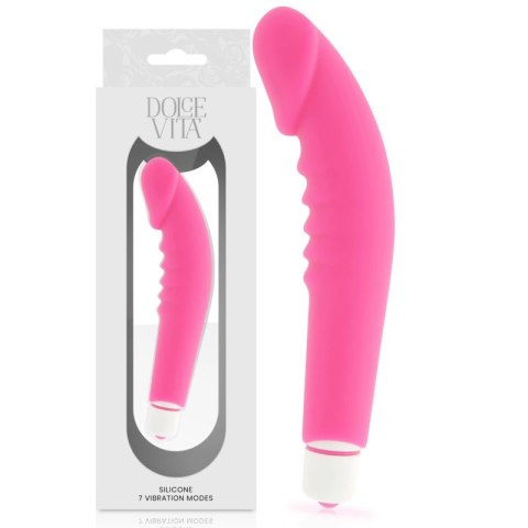 Dolce Vita Klasyczny Wibrator Rożowy Silikonowy 7 Trybow 158x31mm