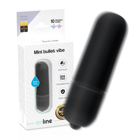 ONLINE Mini Bullet Vibe czarny - kompaktowy model 10 trybow