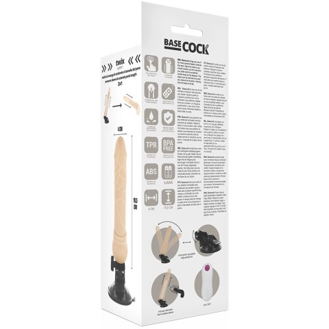 BASECOCK Wibrator Intymny Pilot Przewodowy 19,5 cm TPE Elastyczny