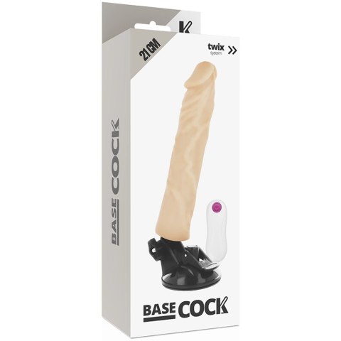 BASECOCK Wibrator zdalnie sterowany TPE 21x4 cm pilot przewodowy