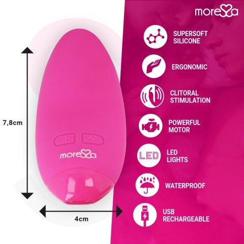 Moressa Blossom Mini Masażer Intymny Rożowy, 6 Trybow, IPX7, 78mm