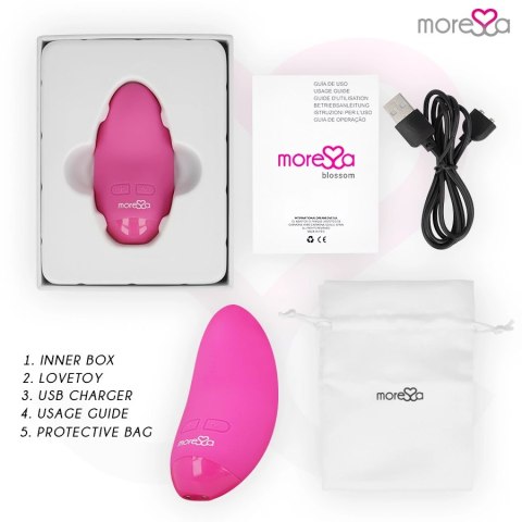 Moressa Blossom Mini Masażer Intymny Rożowy, 6 Trybow, IPX7, 78mm