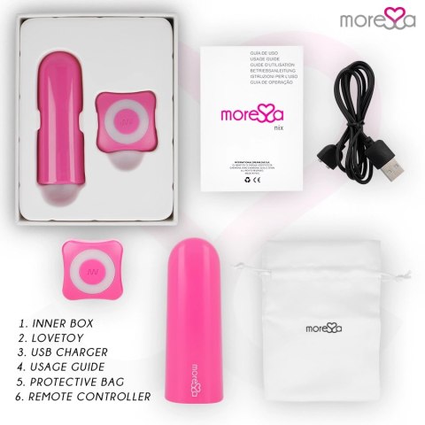 Moressa Nix Pilot Wibracyjny Rożowy - Kompaktowy, Wodoodporny, 7 Trybow