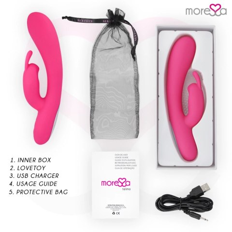 Moressa Telmo Premium silikonowy model intymny 19,5 cm USB LED