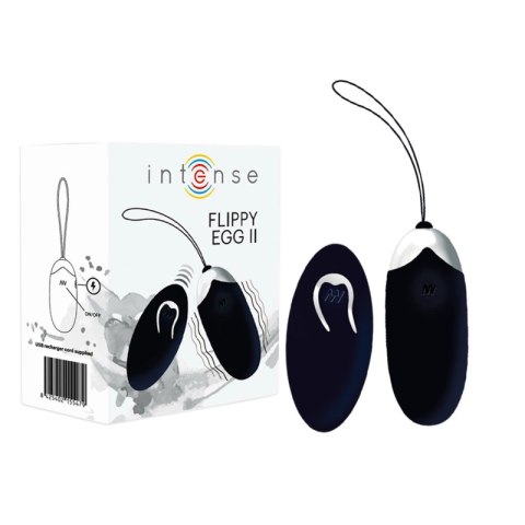 INTENSE Flippy II Jajko Wibrujące z Pilotem Czarny 12 Trybow USB