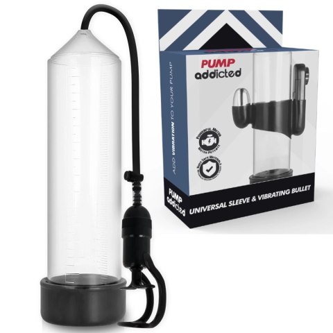 Pump Addicted RX5 przezroczysty system prożniowy z wibracją 23 cm