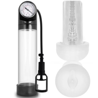 Pump Addicted RX9 przezroczysty system prożniowy z wkładem intymnym 30 cm