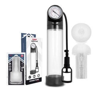 Pump Addicted RX9 przezroczysty system prożniowy z wkładem intymnym 30 cm