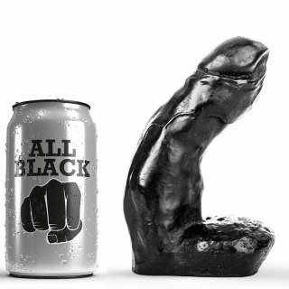 All Black Model 15 cm - Anatomiczny kształt, gładka powierzchnia