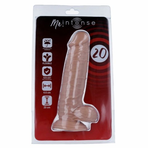 Mr Intense Model 20 - anatomiczny model z przyssawką 20x4,6 cm, naturalny