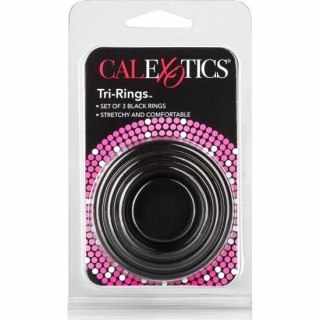 CalExotics Tri-Rings Czarny Zestaw 3 Pierścieni Silikonowych Rożne Rozmiary