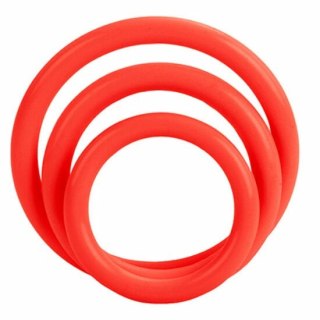 CalExotics Tri-Rings Zestaw Elastycznych Pierścieni Czerwony 3 szt.