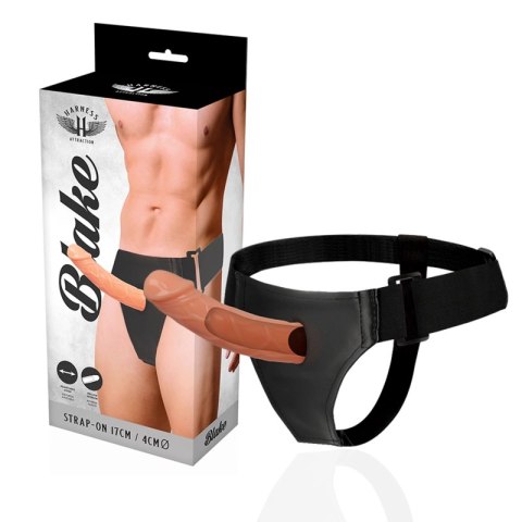 Harness Attraction Blake 15,5 cm - System intymny z pustą strukturą, beżowy