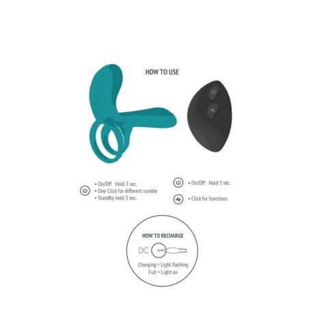 Xocoon Pierścień Wibracyjny dla Par Zielony - Model Anatomiczny, Regulowany