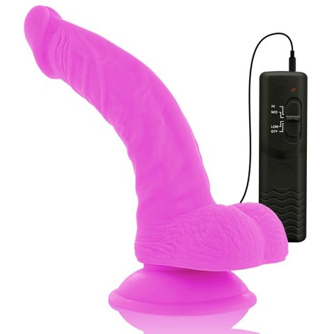 Diversia Wibrujący Model Intymny Elastyczny Fioletowy 21,5 cm TPE