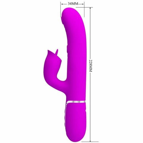 Pretty Love Rabbit Fuksja - anatomiczny masażer z systemem ruchu i rotacji