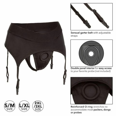 CalExotics Boundless Stringi z Pasem do Pończoch S/M - Bezramiączkowa Uprząż