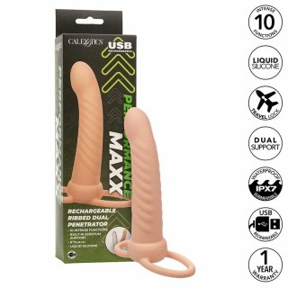 CalExotics Maxx Ribbed Dual System Silikonowy, 10 Trybow, Wodoodporny