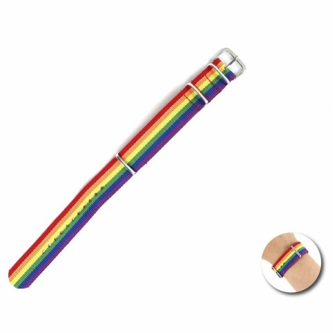 Pride Bransoletka Tęczowa Flaga Regulowana Uniwersalny Rozmiar