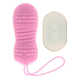 OHMAMA Jajko obrotowe 7 trybow pilot rożowe silikon 8cm USB