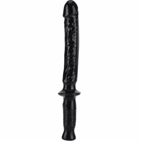 GET REAL Manhandler 38 cm czarny - pałka intymna z uchwytem PVC