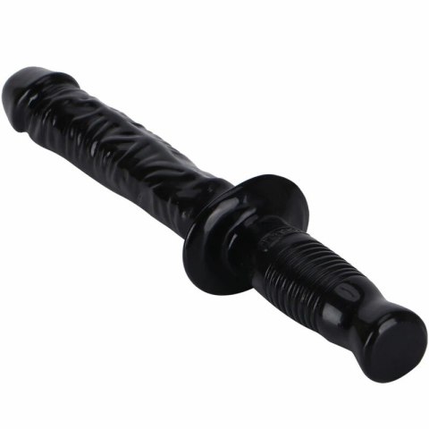 GET REAL Manhandler 38 cm czarny - pałka intymna z uchwytem PVC