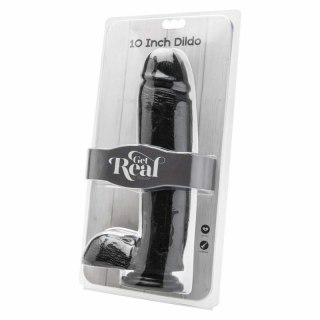 Get Real Czarny Model 25,5 cm z kulkami - anatomiczny system PCV