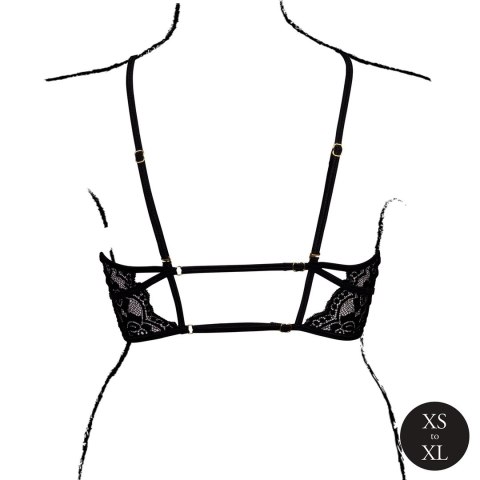 Obsessive Triangle Bra Open Cup Koronka Regulacja Czarny One Size