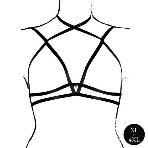 Shots Open Cup Triangle Bra Plus Size z regulowanymi ramiączkami Czarny
