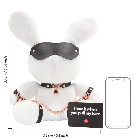 Shots Rabbit Bondage Velvet Pluszowy Duży Biały Maskotka Kolekcjonerska