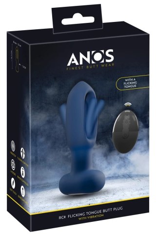 ANOS RC Flickering Tongue Plug czarny silikonowy 10 trybow 14,1 cm