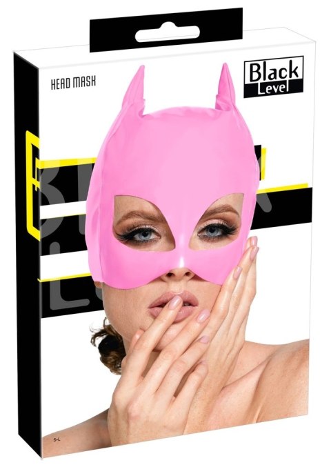 Black Level Mask Winylowa Koci Styl Rożowa S-L Anatomiczna