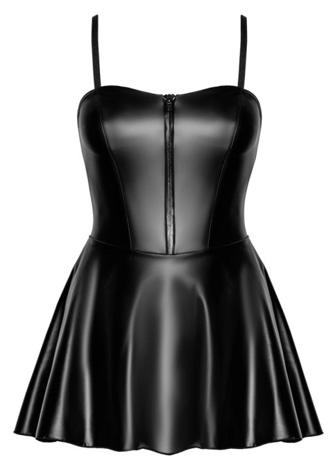 Noir Libido Sukienka Mini Czarna Matowa, Regulowane Ramiączka, Rozmiar M